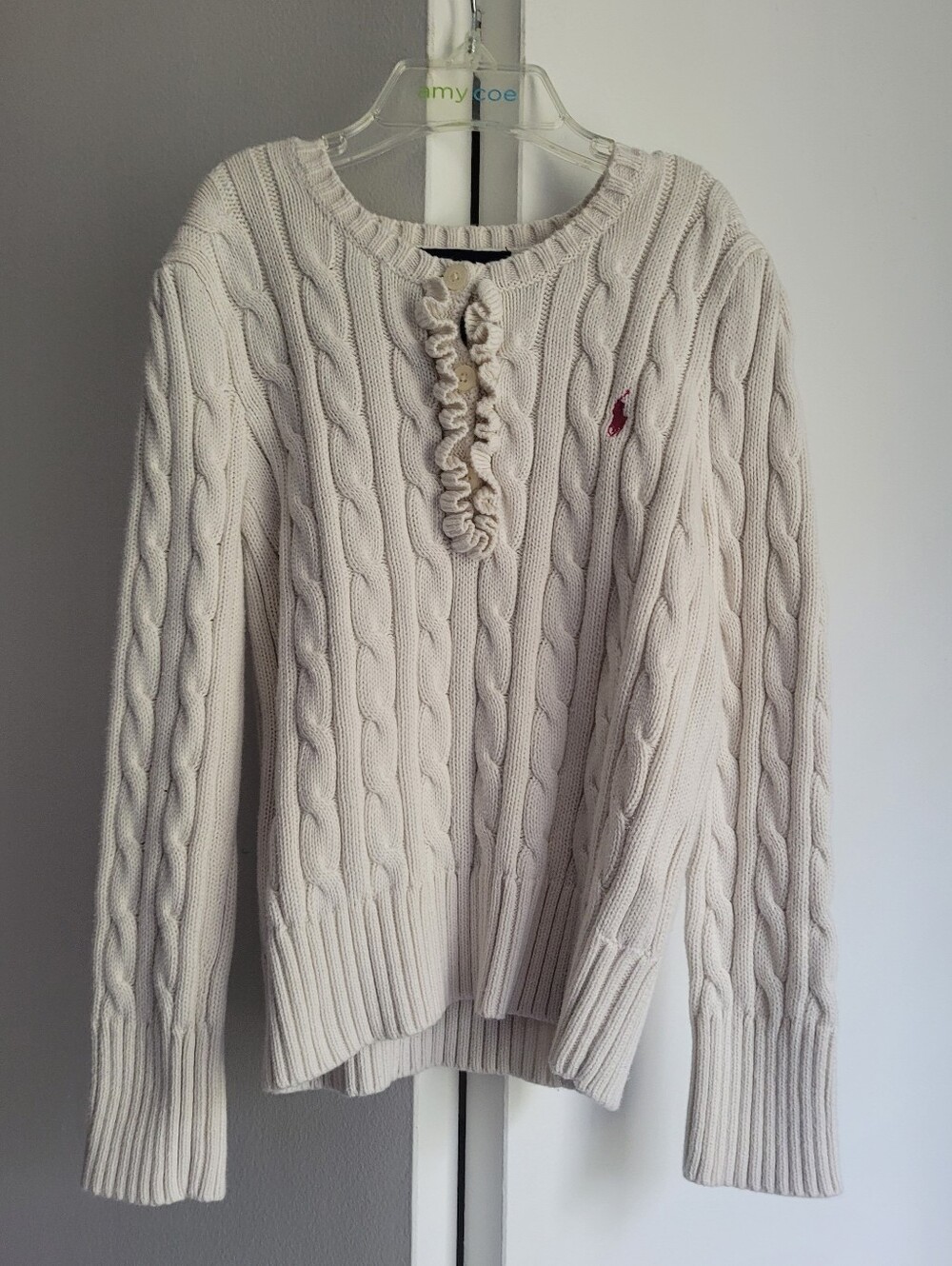 Cream Cable Knit Sweater Ralph Lauren